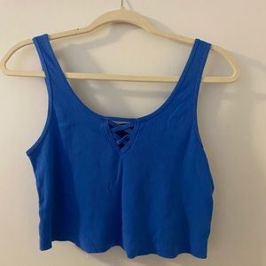 wild fable blue crop top